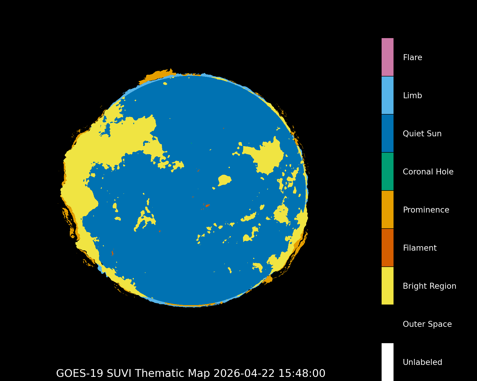 GOES-16 SUVI Thematic Map