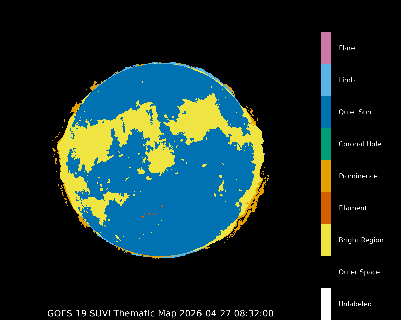 GOES-16 SUVI Thematic Map