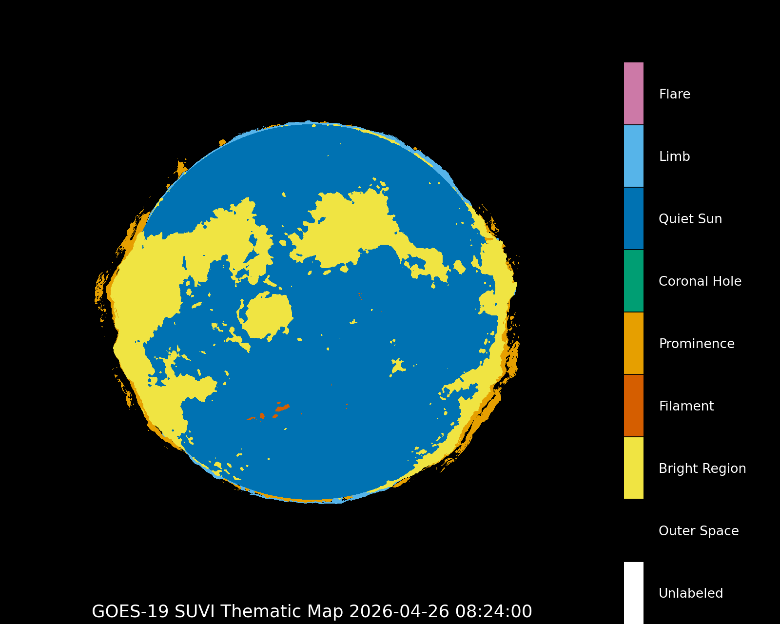 GOES-16 SUVI Thematic Map