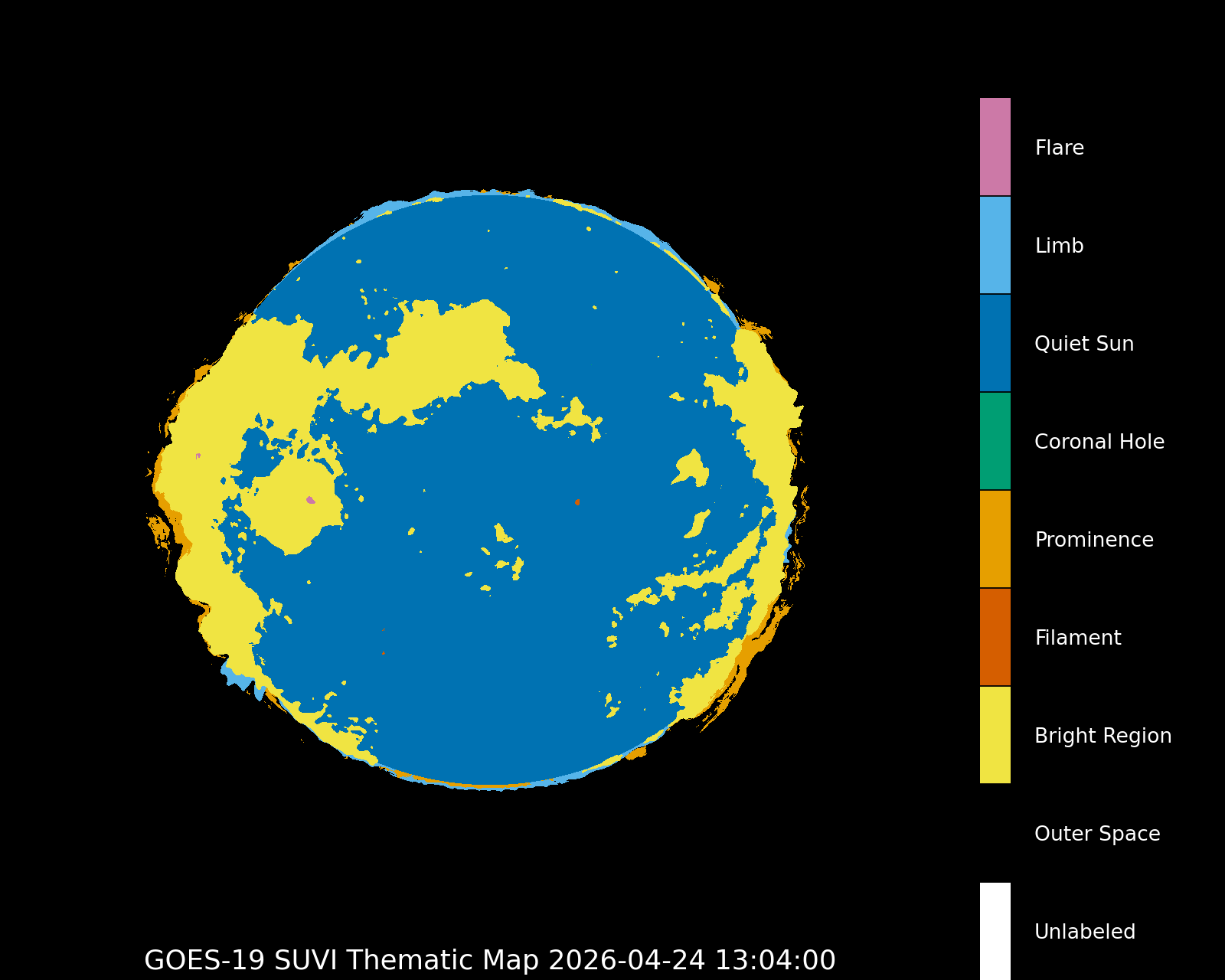 GOES-16 SUVI Thematic Map