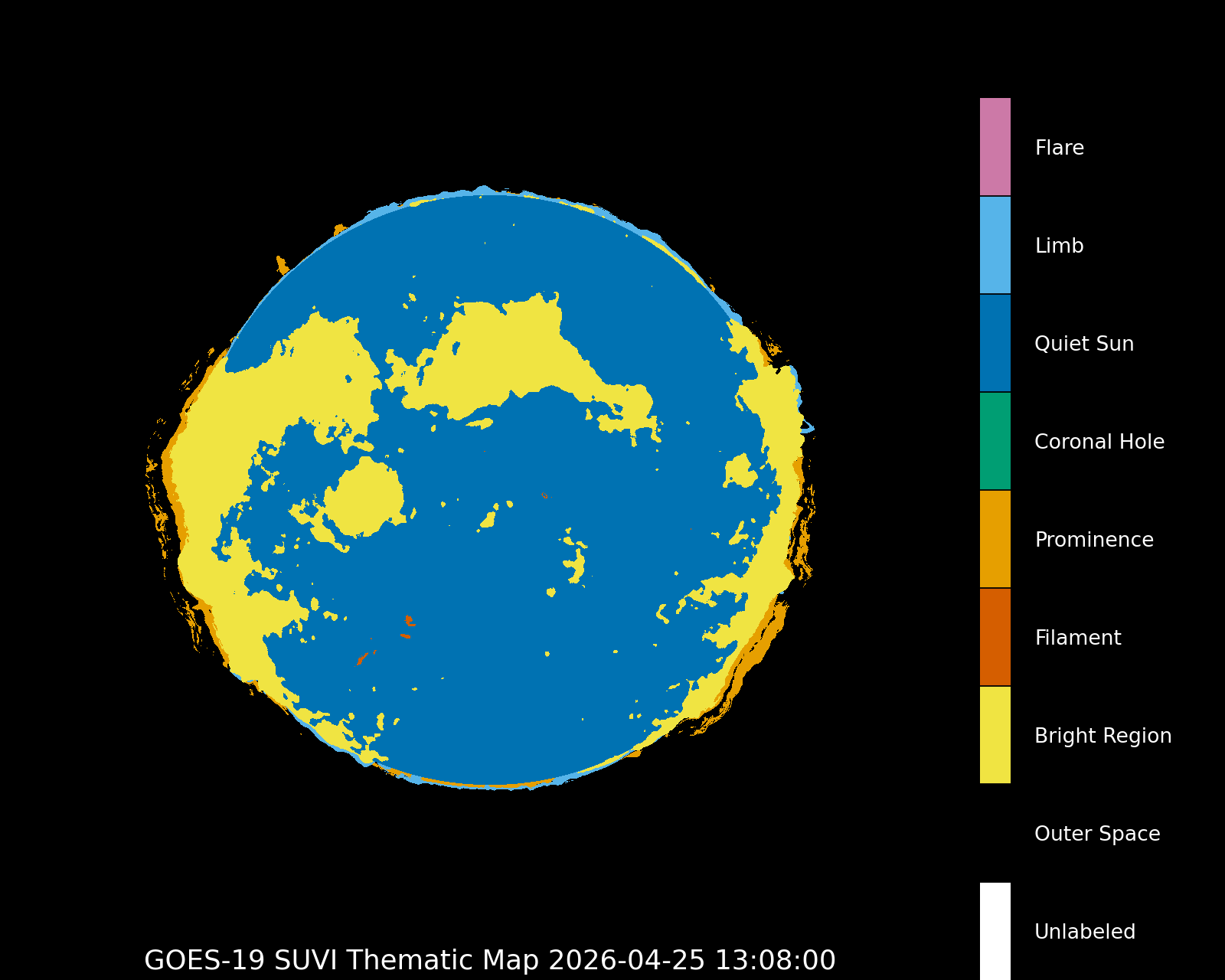 GOES-16 SUVI Thematic Map