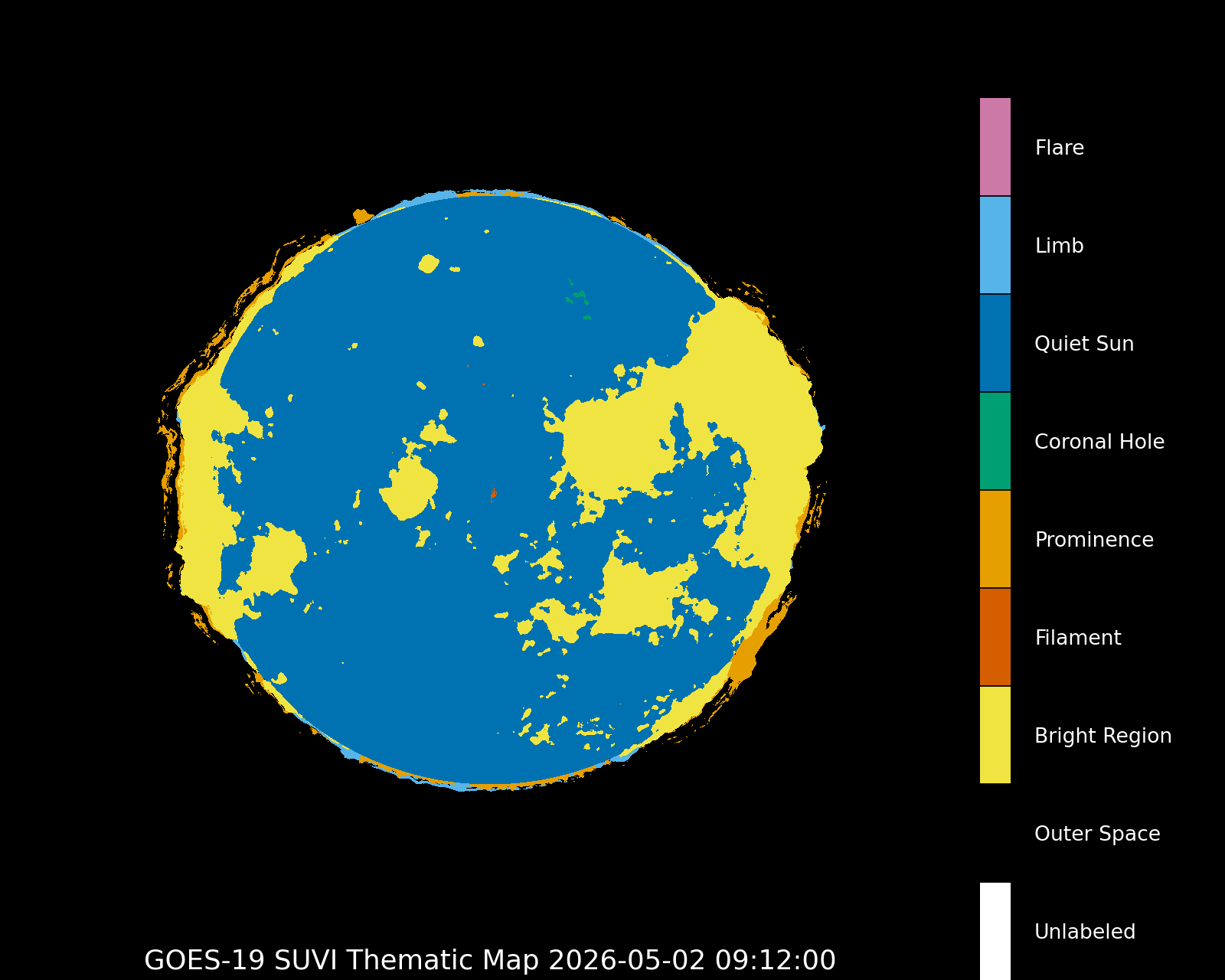 GOES-16 SUVI Thematic Map