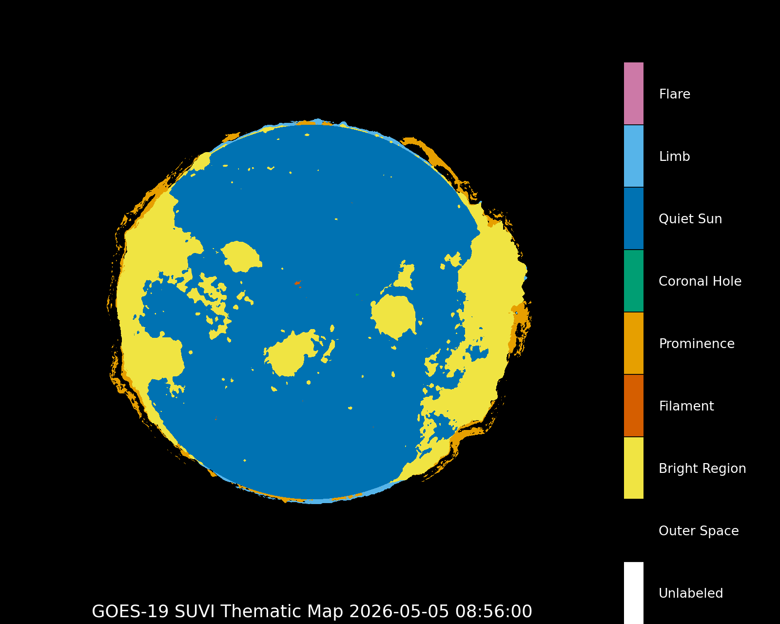GOES-16 SUVI Thematic Map